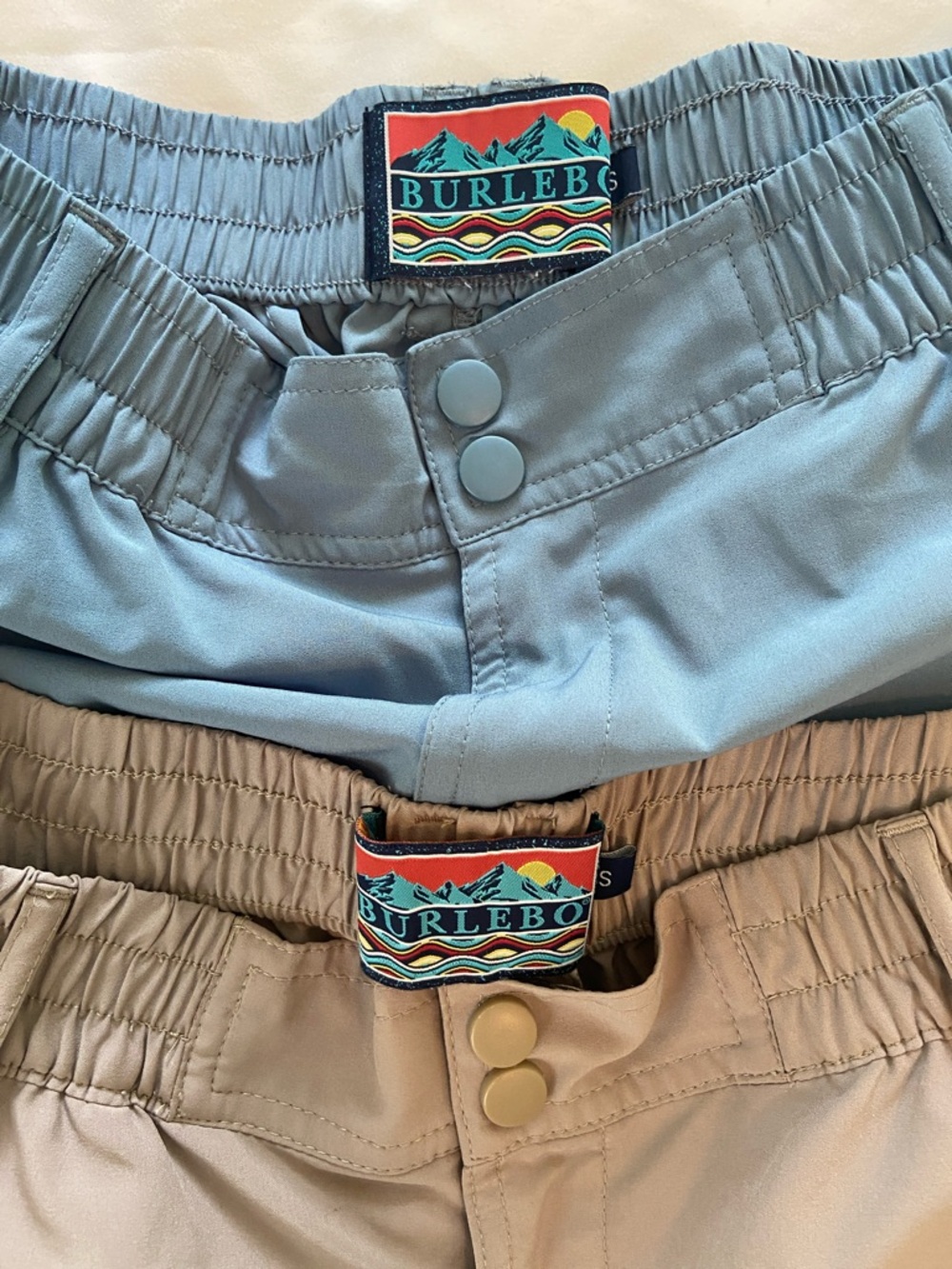 BURLEBO Men’s Everyday Shorts in Blue and Tan Size S - Picture 2 of 9